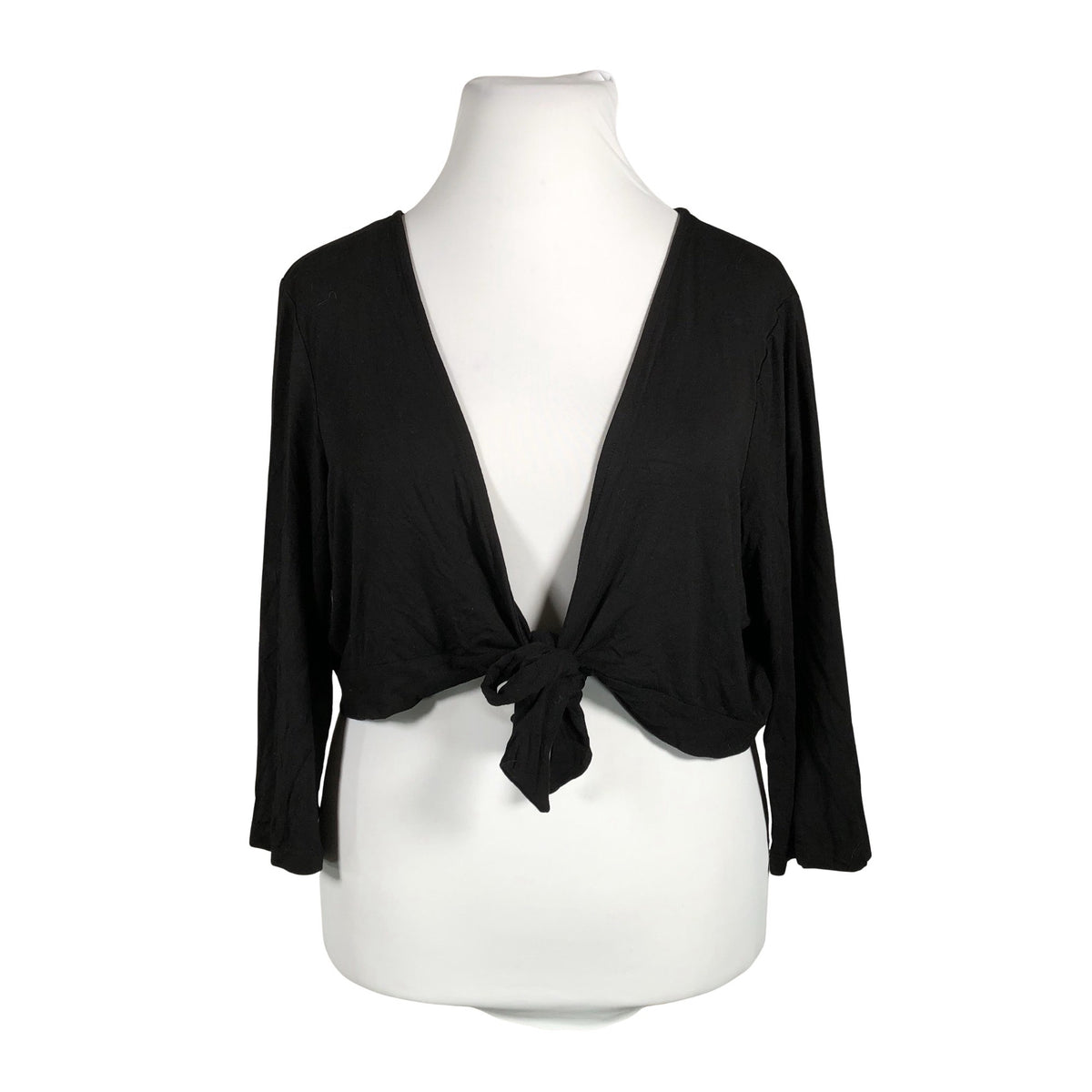 Unisex Zizzi - Trikotaažist boolero, suurus 46 - Must (1)