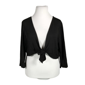 Unisex Zizzi - Trikotaažist boolero, suurus 46 - Must (1)