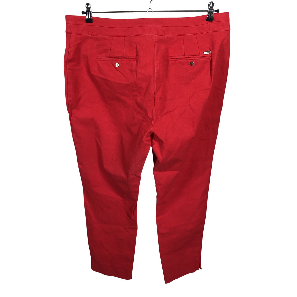Unisex Per Una by Marks & Spencer - Mittevenivad poolpikad püksid, suurus 48 - Punane (2)