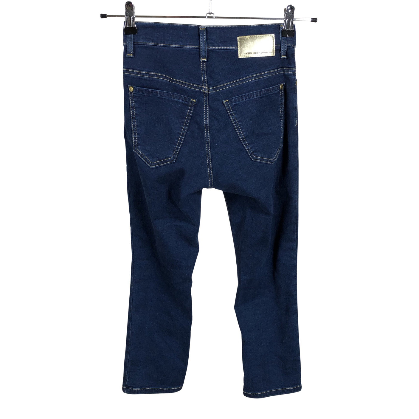 Unisex Very Nice - Teksast poolpikad püksid, suurus W26 - Sinine (2)