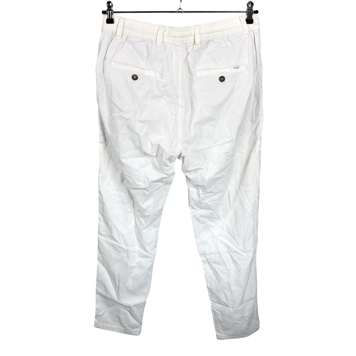 Unisex Selected - Mittevenivad püksid, suurus 38 - Valge (2)