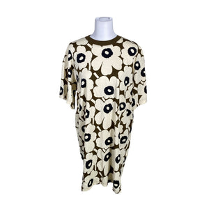 Unisex Marimekko - Trikotaažist kleit, suurus 38 - Pruun (1)