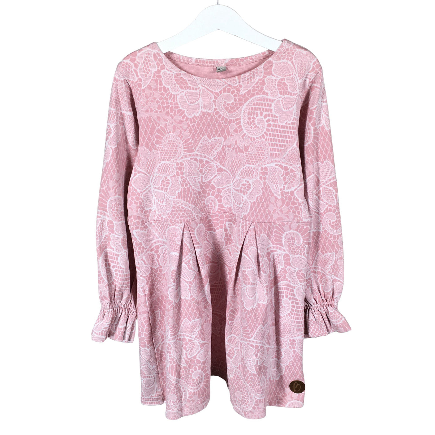 Unisex Blaa - Dressikangast kleit, suurus 134 - 140 - Heleroosa (1)