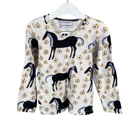 Unisex Marimekko - Trikotaažist pluus, suurus 104 - 110 - Looduslik valge ()