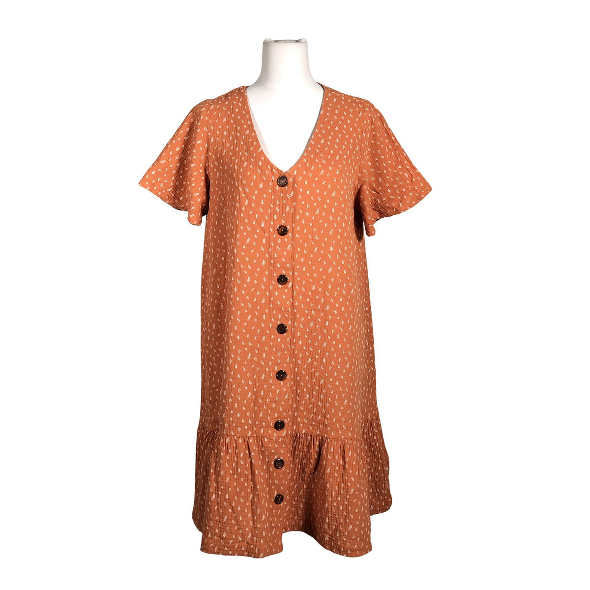 Unisex Kaiko - Mitteveniv kleit, suurus 38 - Oranž (1)