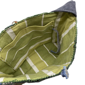 Unisex Handmade - Õlakott, suurus Midi - Sinine (2)