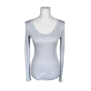 Unisex Rosemunde - Trikotaažist pluus, suurus 38 - Helesinine (1)