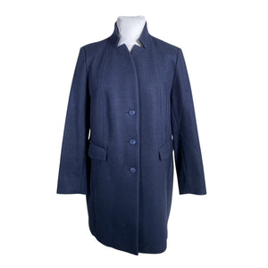 Unisex Ulla Popken - Villane mantel, suurus 44 - Sinine (1)