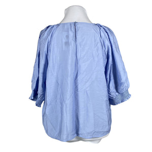 Unisex Noom - Lühikeste käistega pluus, suurus 44 - Helesinine (2)