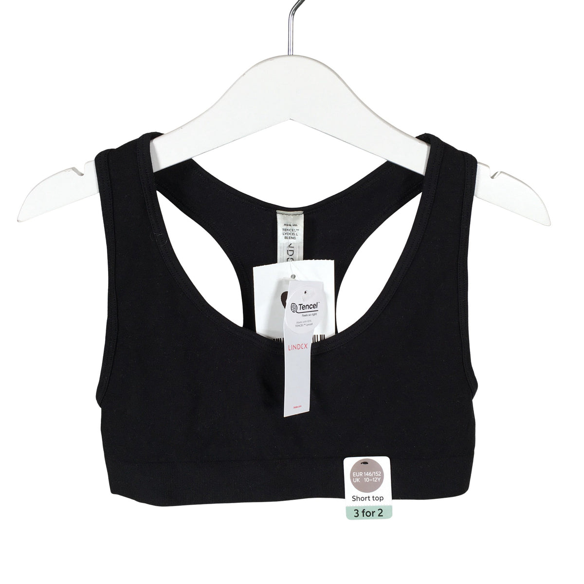 Unisex Lindex - Sporditopp, suurus 146 - 152 - Must (1)