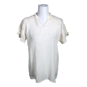 Unisex Soyaconcept - Lühikeste käistega pluus, suurus 36 - Looduslik valge (1)