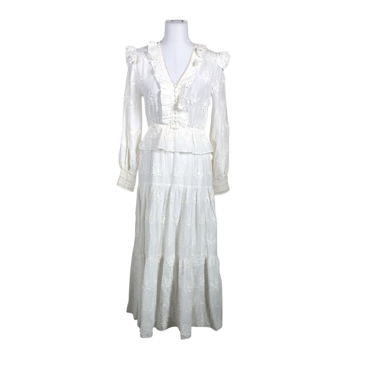 Unisex Maje - Mitteveniv kleit, suurus 40 - Looduslik valge (1)
