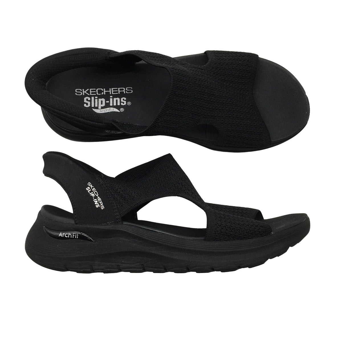 Unisex Skechers - Kontsaga rihmikud, suurus 40 - Must (1)