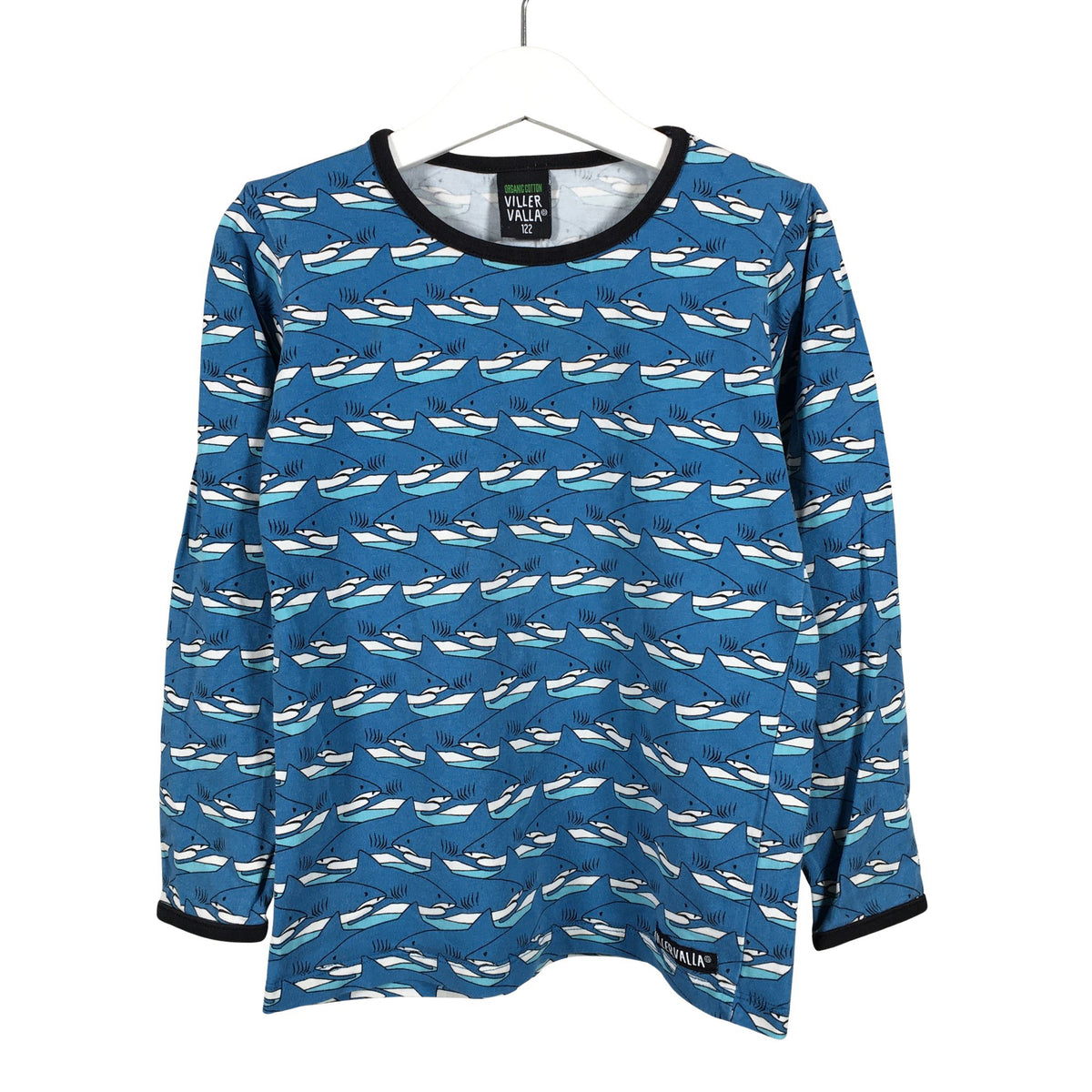Unisex Villervalla - Trikotaažist pluus, suurus 116 - 122 - Sinine (1)
