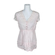 Unisex Cream - Lühikeste käistega pluus, suurus 40 - Heleroosa ()