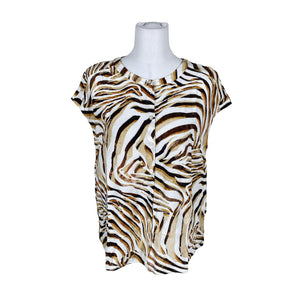 Unisex Goldner - Lühikeste käistega pluus, suurus 40 - Pruun (1)