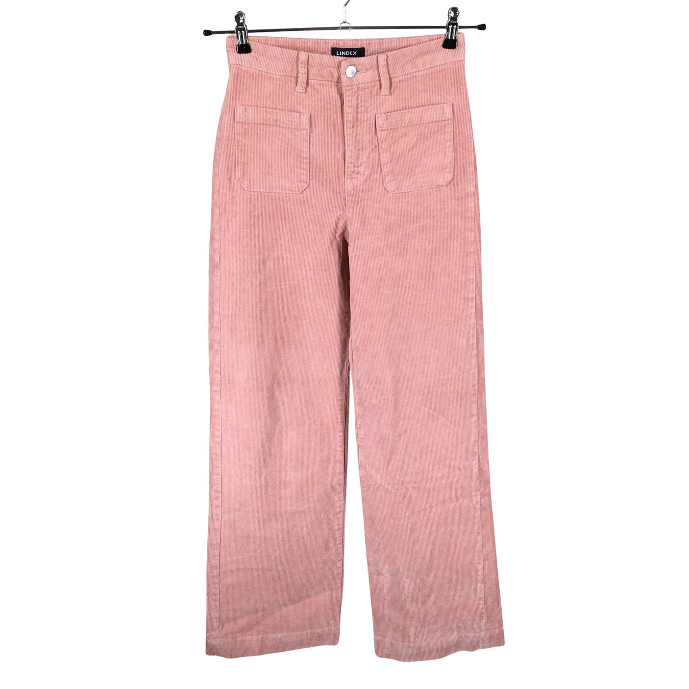 Unisex Lindex - Sametpüksid, suurus 36 - Heleroosa (1)