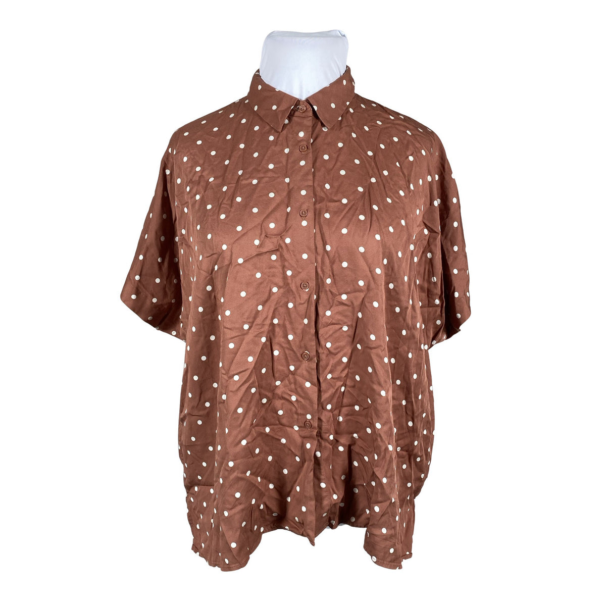 Unisex Uniqlo - Lühikeste käistega pluus, suurus 42 - Pruun (1)