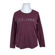 Unisex Claire.dk - Trikotaažist pluus, suurus 46 - Veinipunane ()