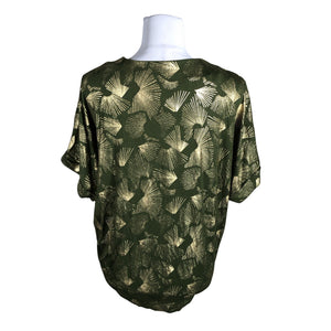Unisex Biba - Lühikeste käistega pluus, suurus 40 - Roheline (2)