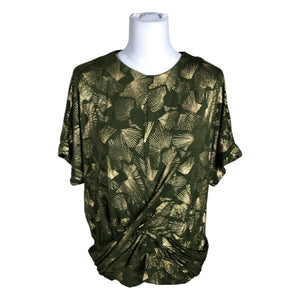 Unisex Biba - Lühikeste käistega pluus, suurus 40 - Roheline (1)