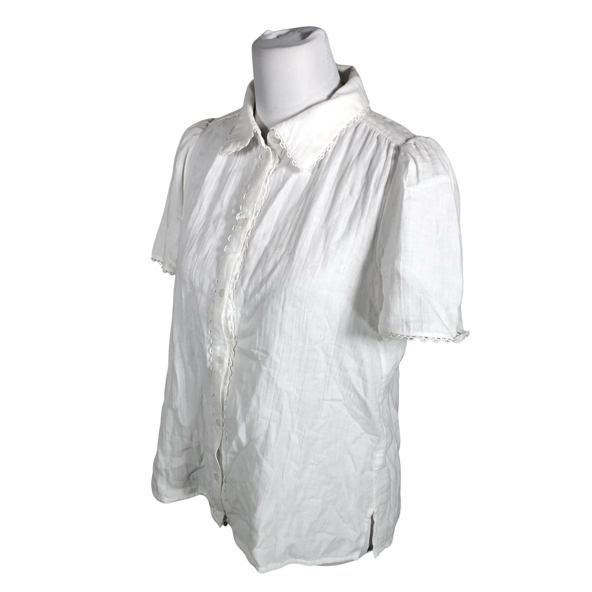Unisex ME+EM - Lühikeste käistega pluus, suurus 40 - Valge (3)
