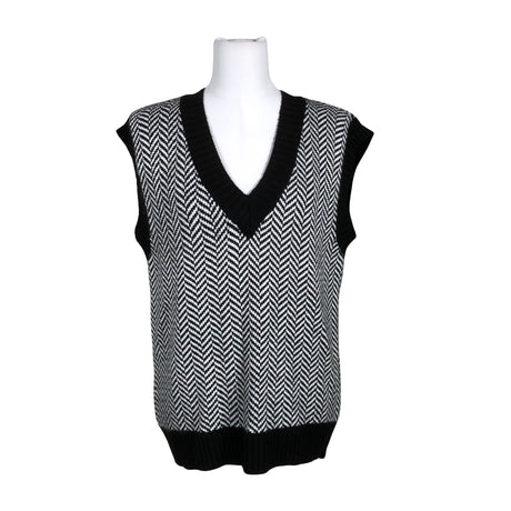 Unisex Na-KD - Kootud vest, suurus 36 - Must ()