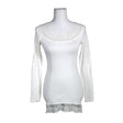 Unisex Cream - Trikotaažist pluus, suurus 34 - Valge ()