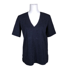 Unisex by Malene Birger - Lühikeste käistega pluus, suurus 38 - Sinine (1)