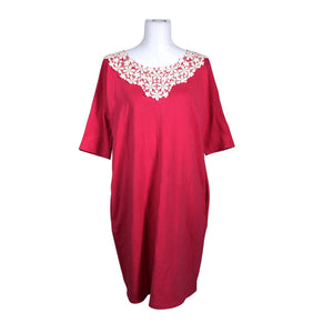 Unisex Lumoan - Trikotaažist kleit, suurus 38 - Punane (1)