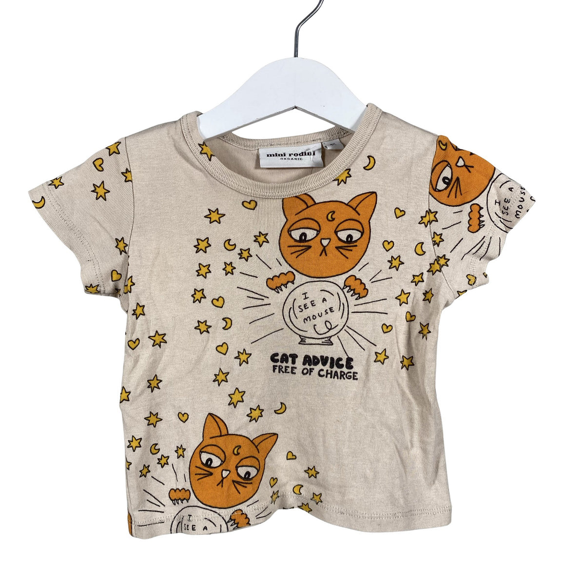 Unisex Mini Rodini - T-särk, suurus 74 - 80 - Beige (1)