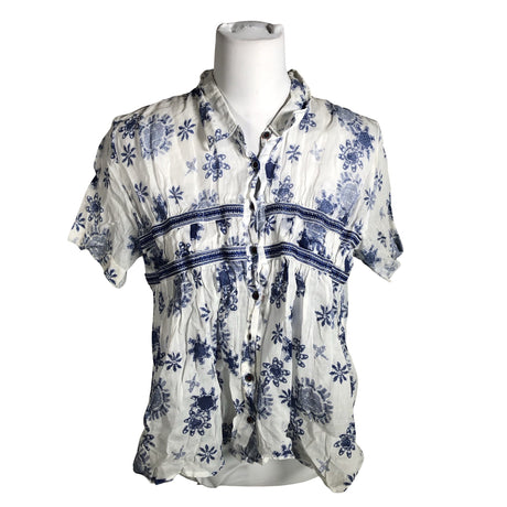 Unisex Le Jean De Marithe + Francois Girbaud - Lühikeste käistega pluus, suurus 40 - Sinine ()