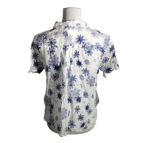 Unisex Le Jean De Marithe + Francois Girbaud - Lühikeste käistega pluus, suurus 40 - Sinine (2)