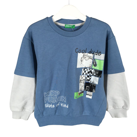 Unisex Benetton - Dressikangast pluus, suurus 104 - 110 - Helesinine ()