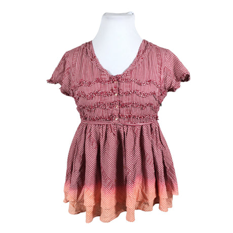 Unisex Odd Molly - Lühikeste käistega pluus, suurus 42 - Veinipunane ()