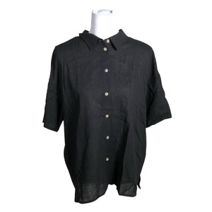 Unisex Fransa - Lühikeste käistega pluus, suurus 40 - Must (1)