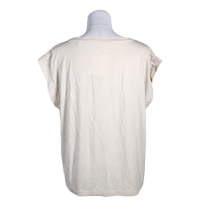 Unisex Opus - Lühikeste käistega pluus, suurus 40 - Beige (2)