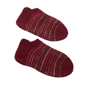 Unisex Handmade - Villased sokid, suurus 40 - Veinipunane (1)