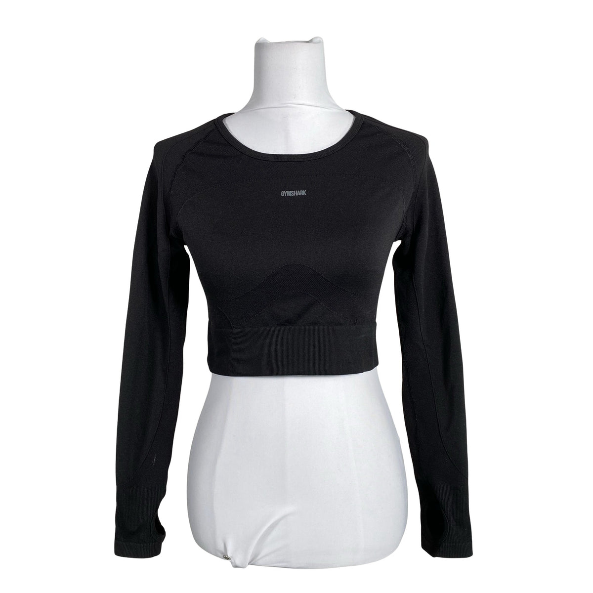 Unisex Gymshark - Spordisärk, pikad käised, suurus 36 - Must (1)