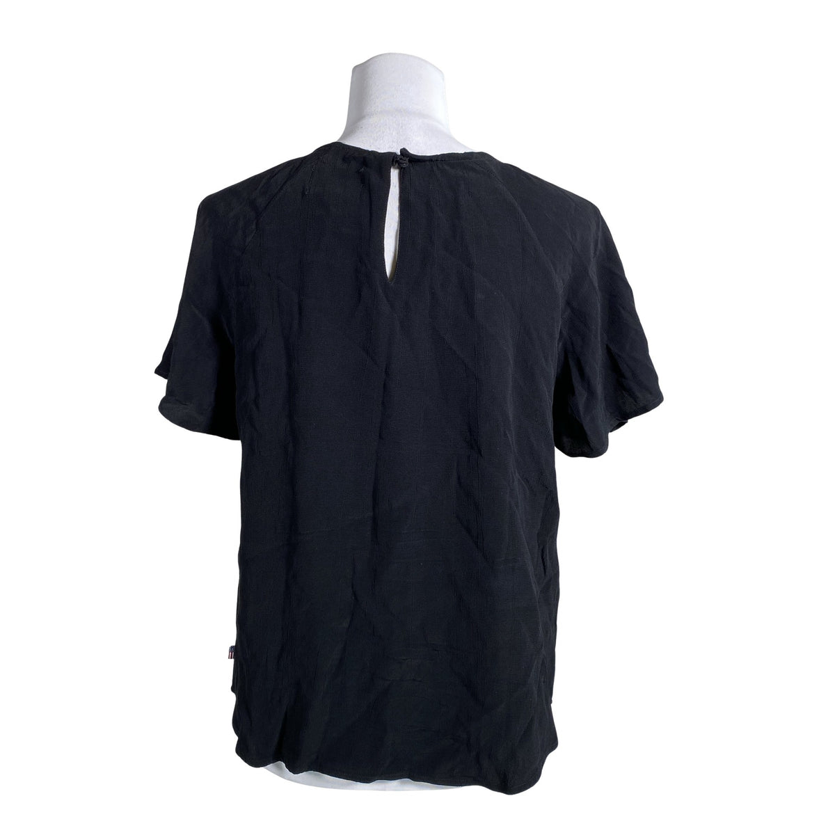 Unisex Lexington - Lühikeste käistega pluus, suurus 36 - Must (2)