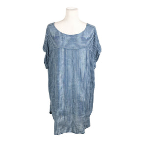 Unisex Sandra Fellini - Lühikeste käistega pluus, suurus 36 - Sinine (1)