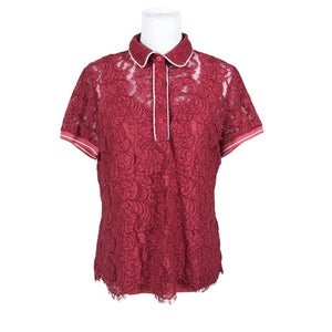 Unisex Tramontana - Lühikeste käistega pluus, suurus 38 - Veinipunane (1)