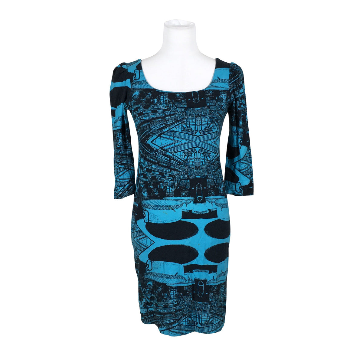 Unisex Nanso - Trikotaažist kleit, suurus 34 - Sinine (1)