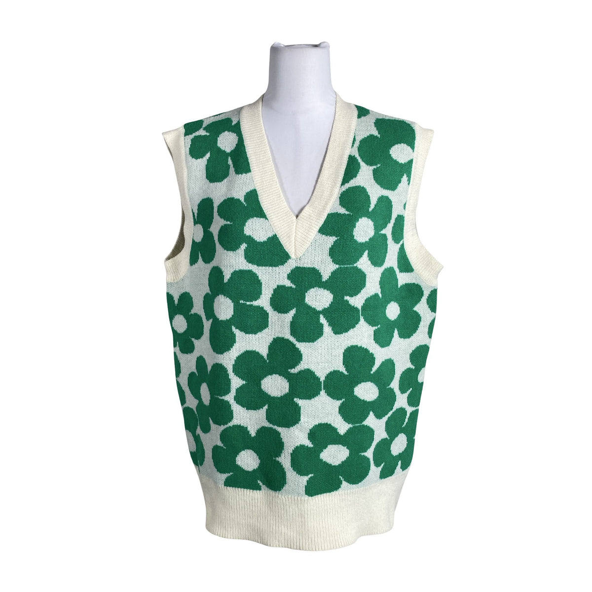 Unisex Fore - Kootud vest, suurus 38 - Roheline (1)
