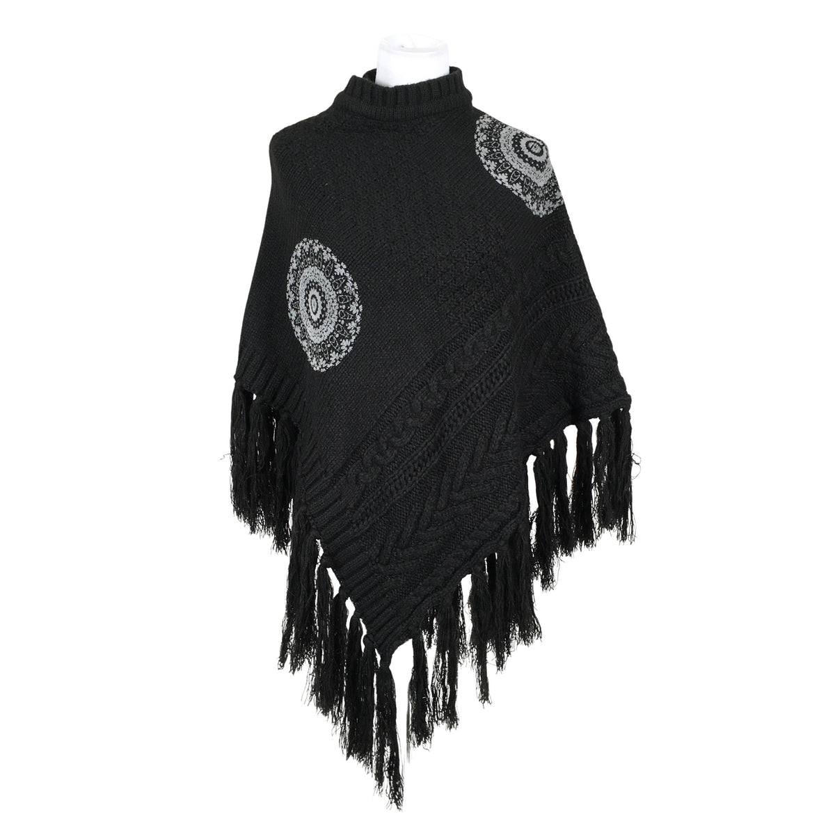 Unisex Desigual - Pontšo, suurus One size - Must (1)