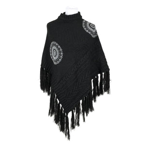 Unisex Desigual - Pontšo, suurus One size - Must (1)