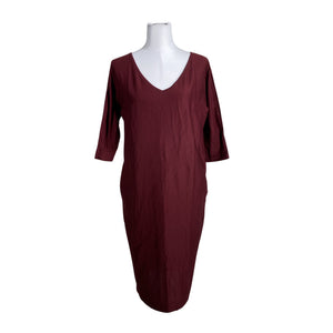 Unisex Cora Kemperman - Trikotaažist kleit, suurus 36 - Veinipunane (1)