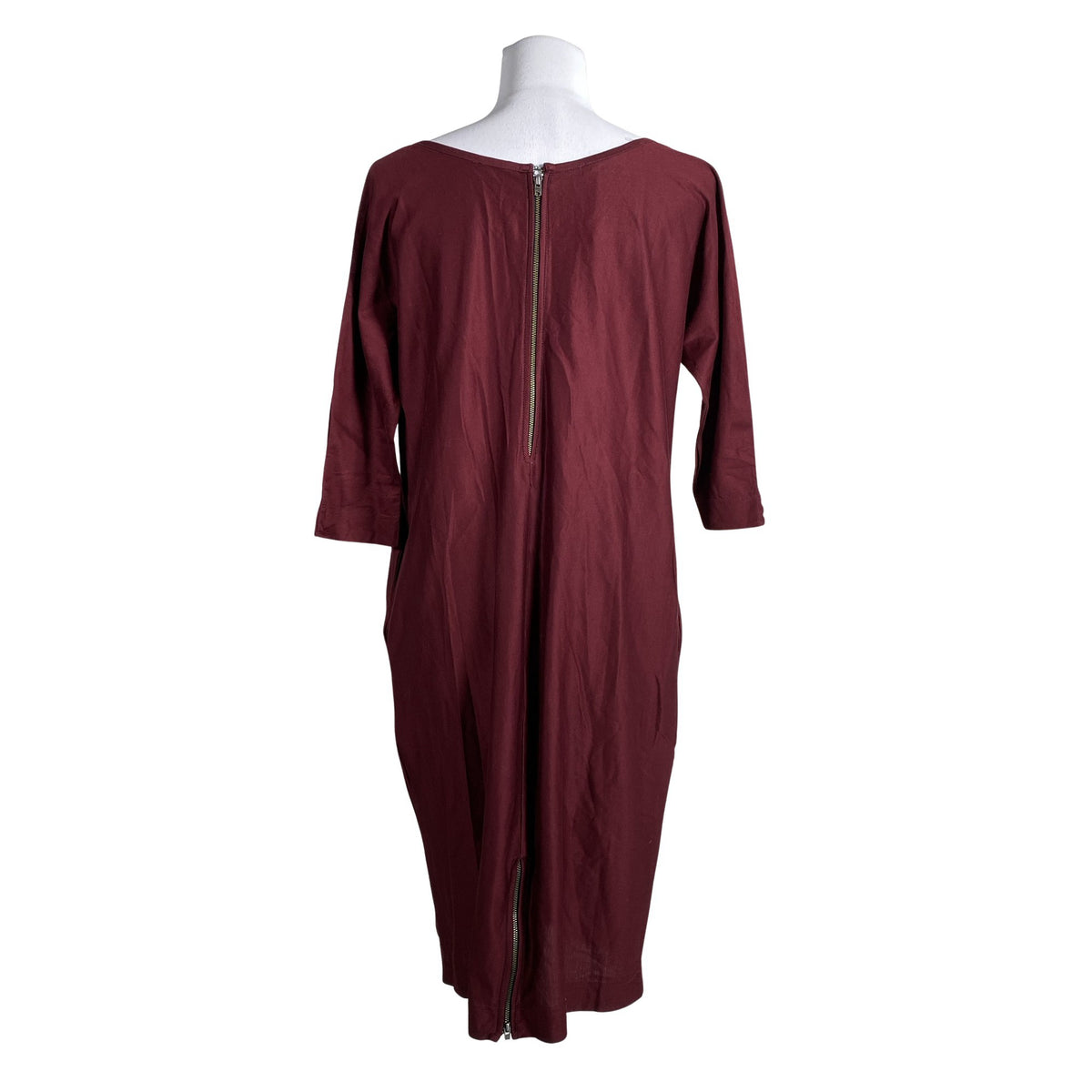 Unisex Cora Kemperman - Trikotaažist kleit, suurus 36 - Veinipunane (2)