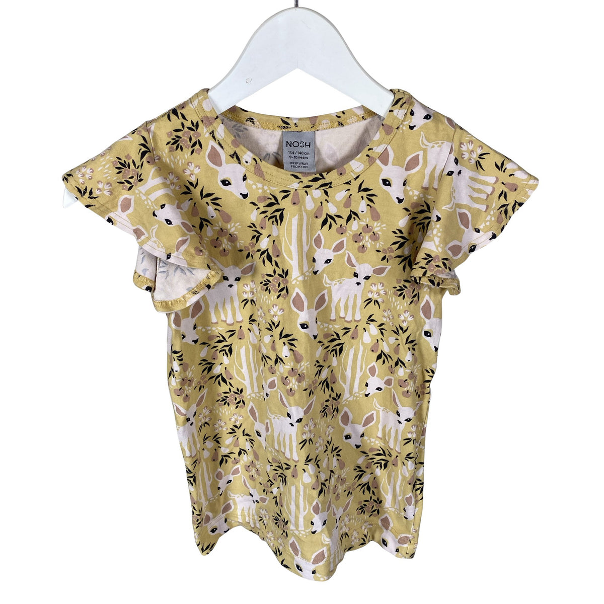 Unisex NOSH - T-särk, suurus 134 - 140 - Kollane (1)