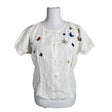 Unisex Benetton - Lühikeste käistega pluus, suurus 36 - Valge ()
